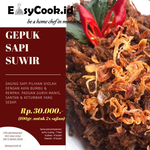 Gepuk Sapi Suwir Easycook