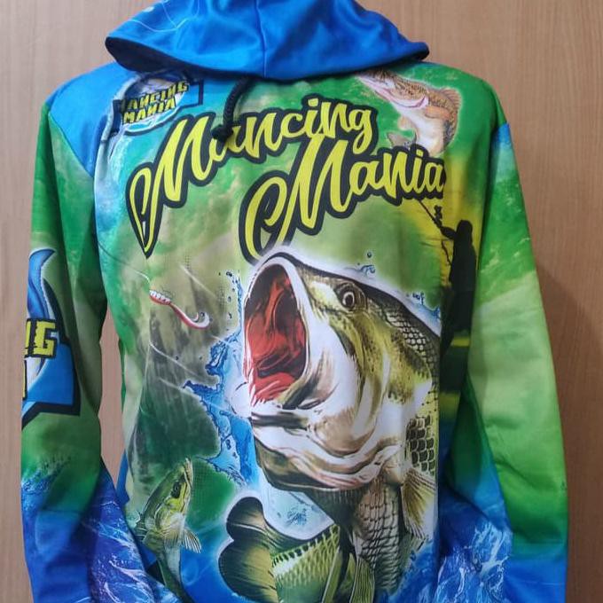 kaos jersey mancing-baju kaos mancing mania bertopi 2 grade ori -gallspt