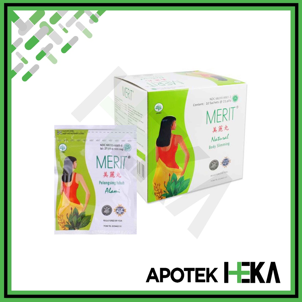 Pil Merit Box isi 10x21 Tablet - Pelangsing Alami Mengurangi Lemak (SEMARANG)