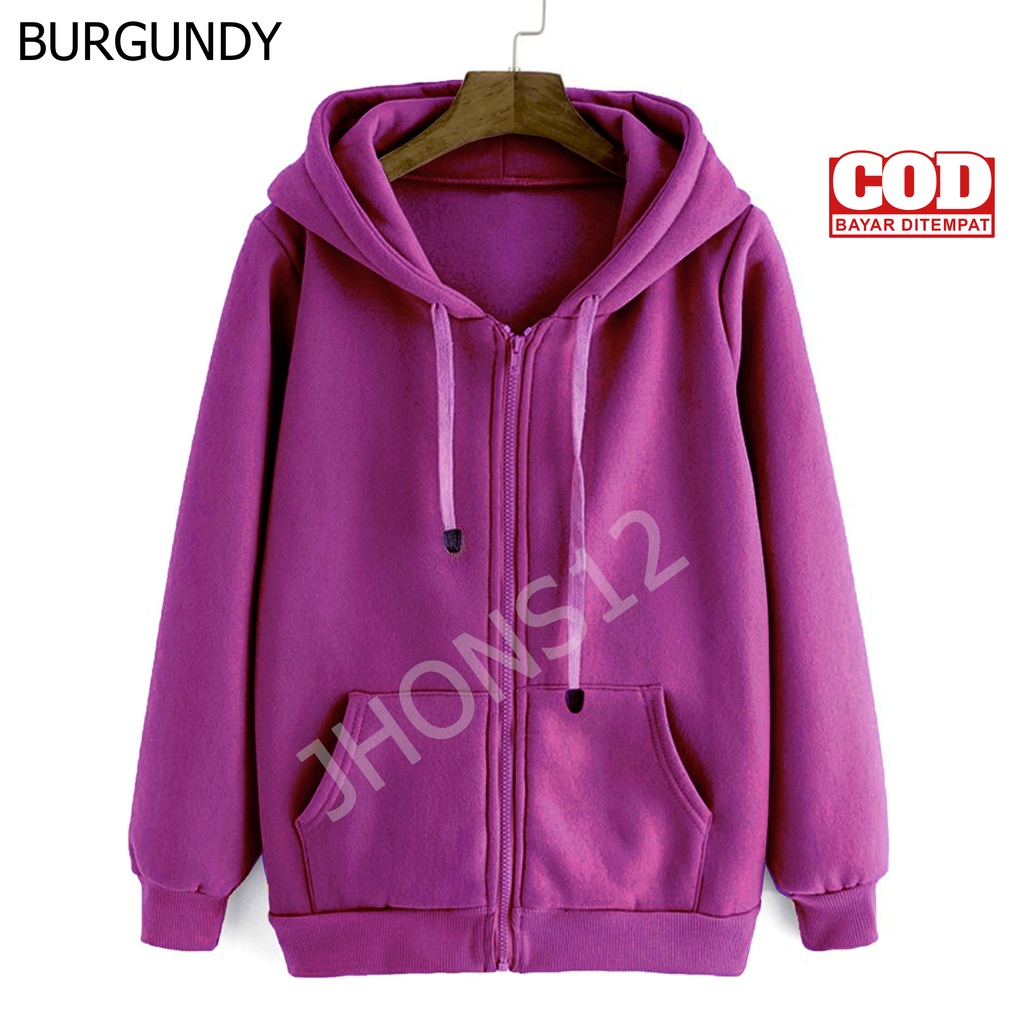 Jaket Hoodie Polos Pria Wanita ZIPPER Jaket Polos LILAC Hoodie Polos Sweater polos ML XL XXL jhons12