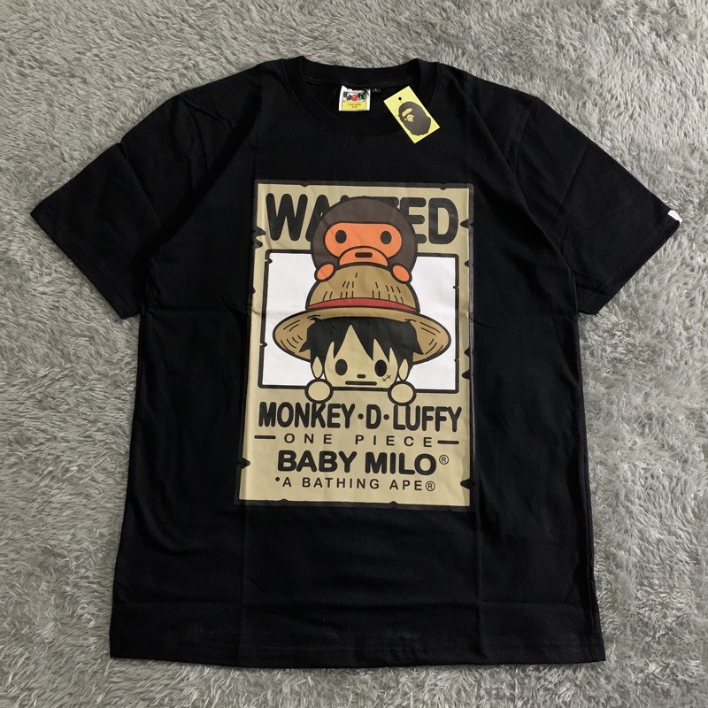 Kaos Tshirt Bape Milo One Piece FullTag &amp; Lebel