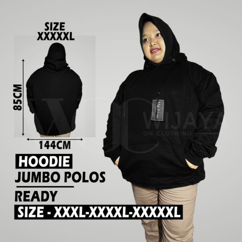 Hoodie Jumbo big size Polos Pria Wanita Switer Cowok Premium Distro (BAYAR DI TEMPAT)