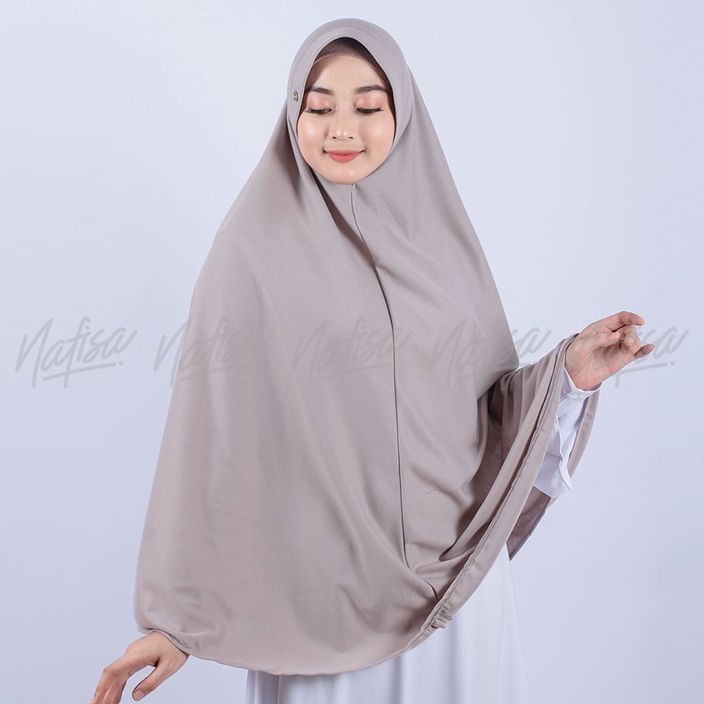 PROMO 12.12 Jilbab Bergo Nafisa ASHA | Jilbab Haji & Umroh | Hijab Instan Pad Muslimah | Jilbab Instan KAOS-1