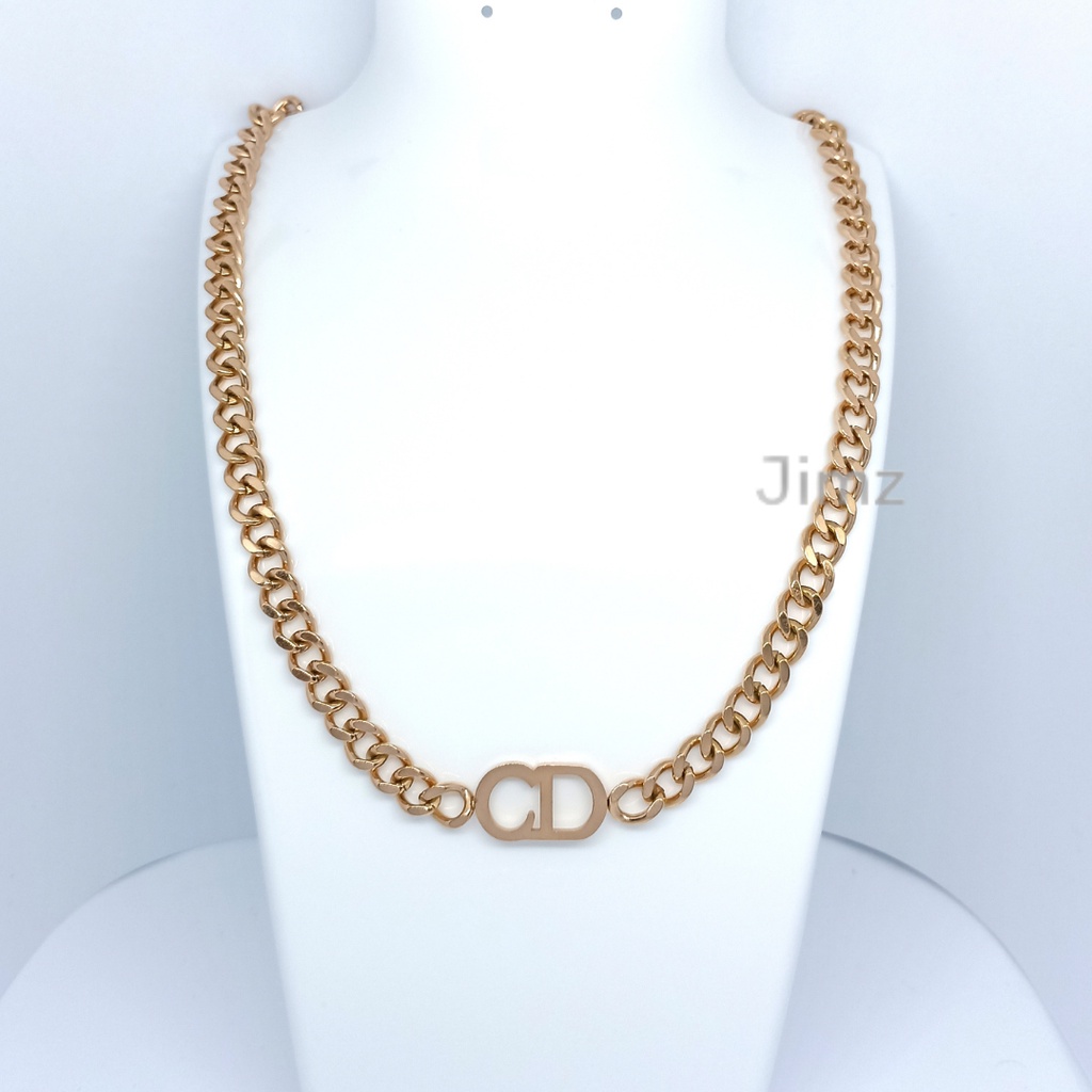 KALUNG RANTAI CD TITANIUM GOLD N ROSEGOLD