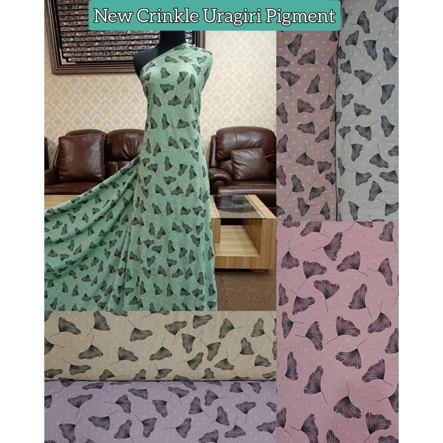 NEW kain Crinkle Urg Pigmen / Cey Crinkle airflow Motif kipas
