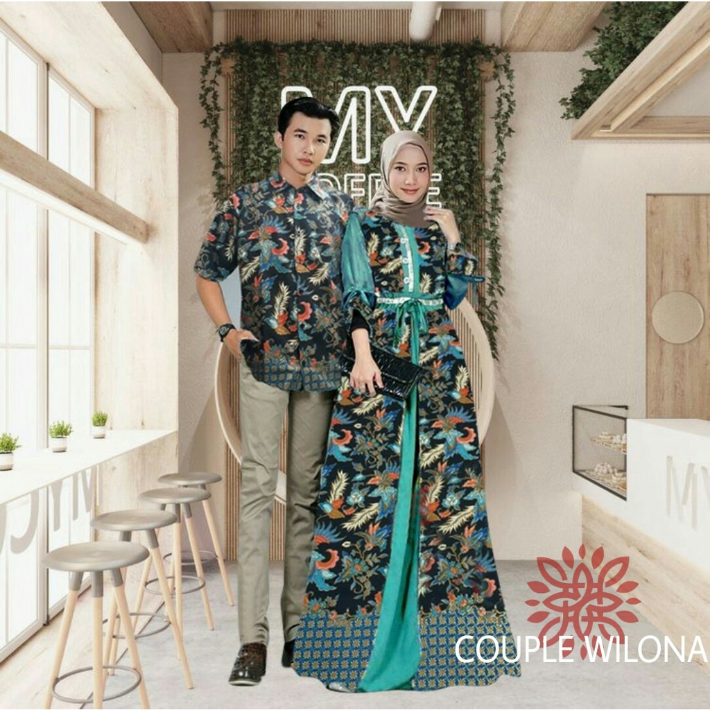 (ONO)_COUPLE WILONA BATIK / BAJU COUPLE KEKINIAN / COUPLE MUSLIM TERBARU / BAJU COUPLE MURAH / COUPL