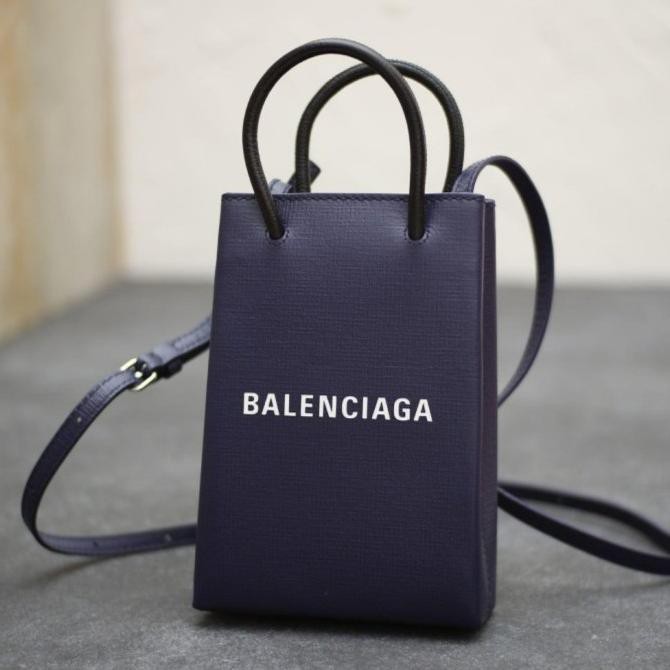 Tas Balenciaga original- Balenciaga shopping phone holder dark navy lp