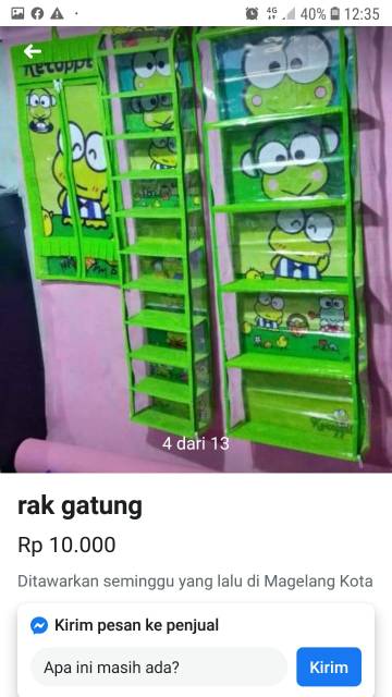 Rak 3 in 1 karakter alas full triplek full resleting