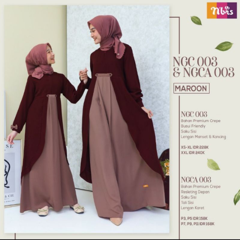 Gamis NIbras NGC 003 Maroon Size L
