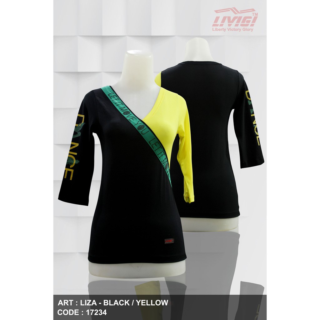  BAJU  SENAM  LENGAN 3 4 WANITA ZUMBA AEROBIC  SENAM  FITNESS 