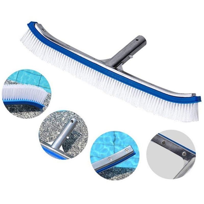 Ready Pool Brush Sikat Kolam Renang Gagang Metal Ukuran 45cm