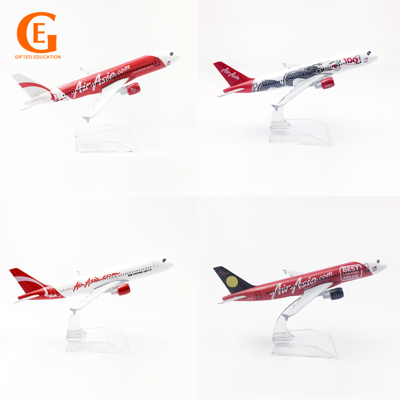 Model Pesawat Terbang Airbus 320 Airline 2007 Asia A320 Bahan Alloy Die-cast 16CM Warna Putih 1 / 400