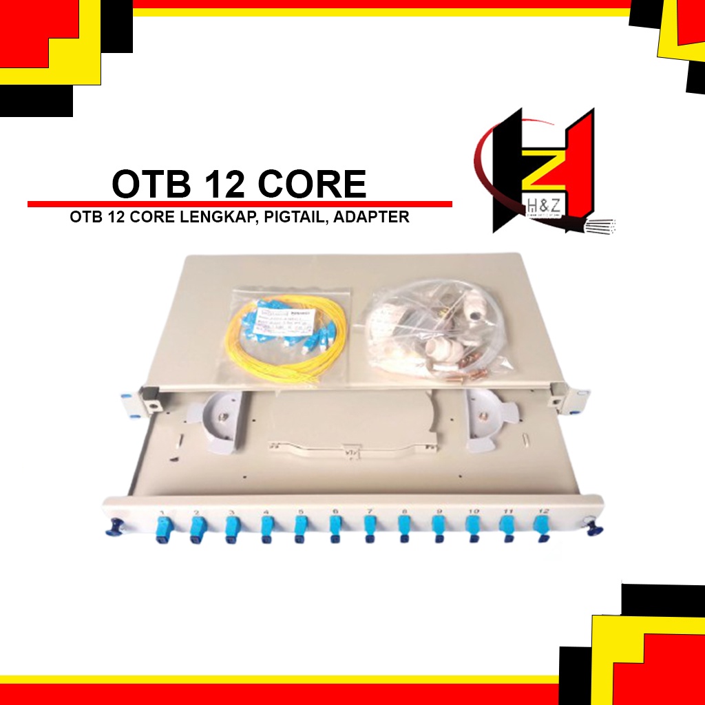 Otb 12 Core Lengkap / Odf /Roset 12 Core Lengkap Pigtail SC UPC FTTH