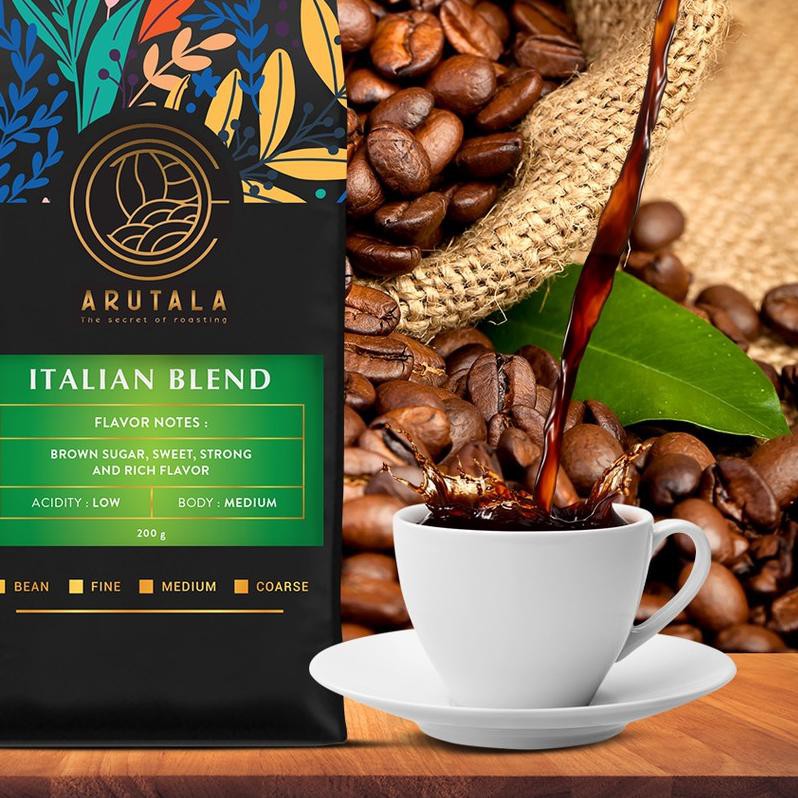 

♟ ARUTALA Kopi Italian Blend for Espresso 200 gram ✰