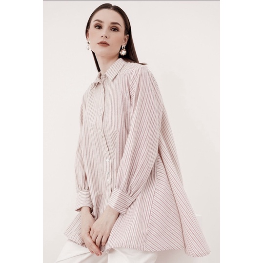 Benang Jarum Buttonscarves Double Button Shirt Dusty