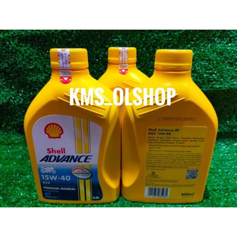 Shell Advance AX5 SAE 15W-40 0.8 Liter Oli Mesin 4T 800ml