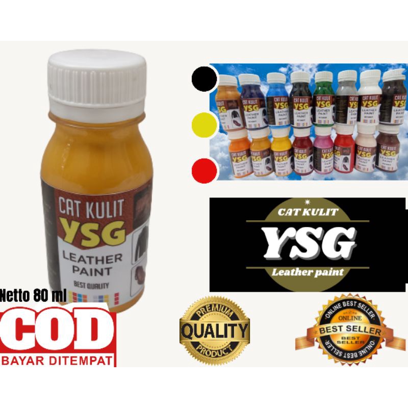 cat kulit isi 80 ml,warna kuning buruk,cat jaket kulit,cat sepatu kulit,cat tas kulit DLL