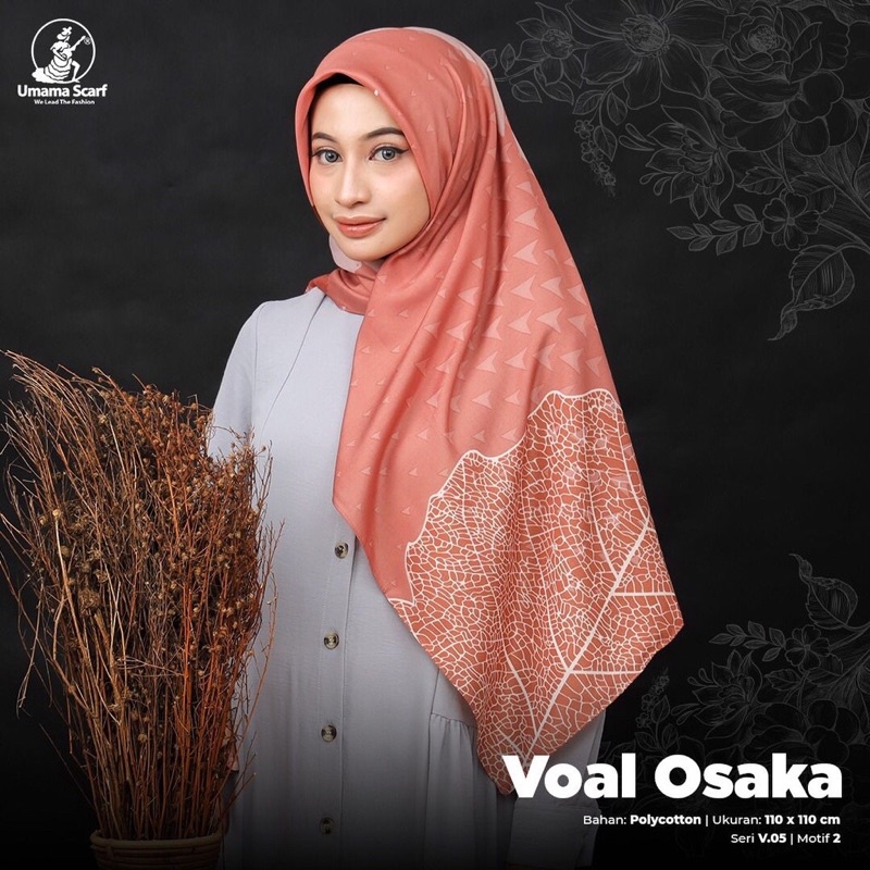 (BISA COD) Hijab Segiempat Basic Voal Osaka Motif Kerudung Segiempat Original by Umama Termurah dan Terlaris Nayla Hija'b