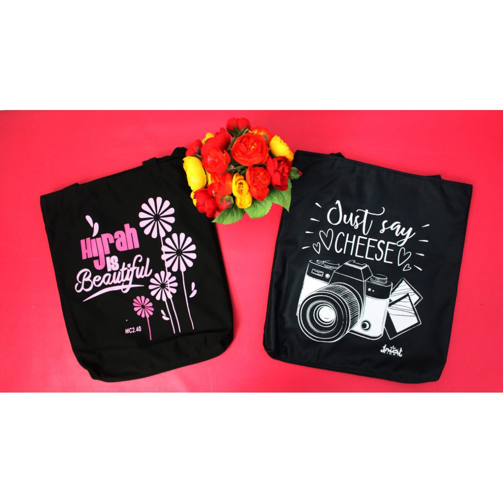 Totebag Unisex Totebag Cewek Cowok Tas Kuliah Tas Fashion Bahan Kanvas Totebag Termurah