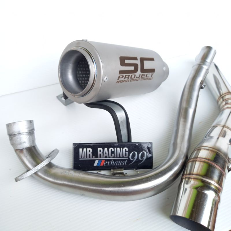 Knalpot Racing SC PROJECT Sandblass - SC Carbon - SC Black Doff yamaha  XSR155 - XSR 155  - Full Sys