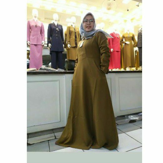 GAMIS BUSUI PNS PDH PEMDA KHAKI COKLAT TUA BAHAN DIJAMIN ADEM DIPAKAI