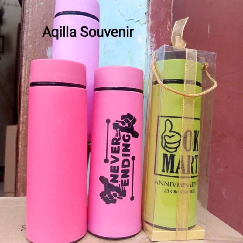Souvenir botol tumbler 450ml sixup + sablon + box