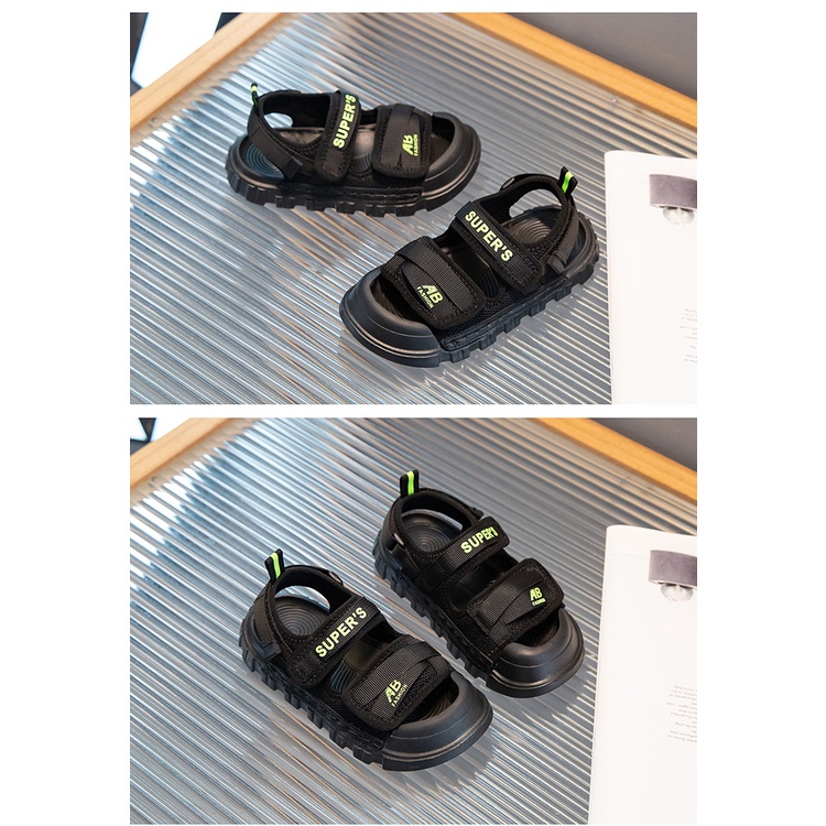 Luckyfanstore Sepatu Sandal Gunung Anak Laki-laki Perempuan warna hitam kream Kain Jala Lembut SA-16