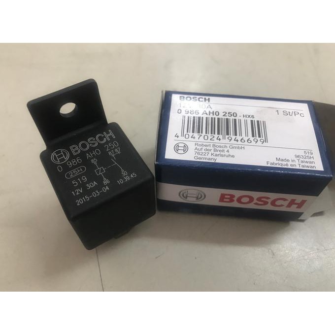 Relay Bosch 5 Kaki / 12V 30A / 0 986 Ah0 250 Ori