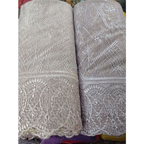 KAIN BROKAT TILE MOTIF BUNGA (HARGA PER SETENGAH METER)