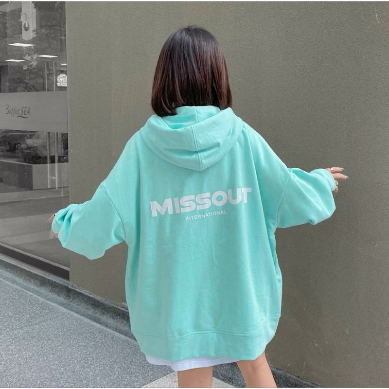 S - XXXXXL(6XL) Zip Hoodie MISS0UT INTERNASIONAL OVERSIZE Jaket Resleting Korean Fashion Fleece Jumbo Jaketin Aja S M L XL XXL XXXL 4XL 5XL Coklat Tua Mocca Brown Neon Lilac Pink