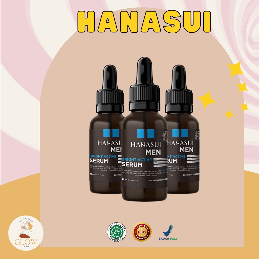 HANASUI Men Bright Active Serum 20ml (100% ORIGINAL & BPOM)