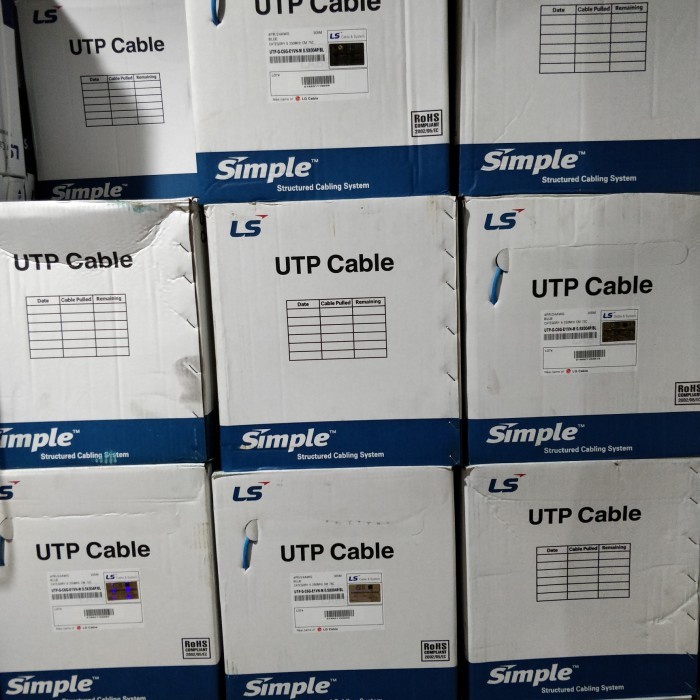 Eceran Kabel LS Simple UTP Cat.6 Gigabit ORIGINAL dijual per meter