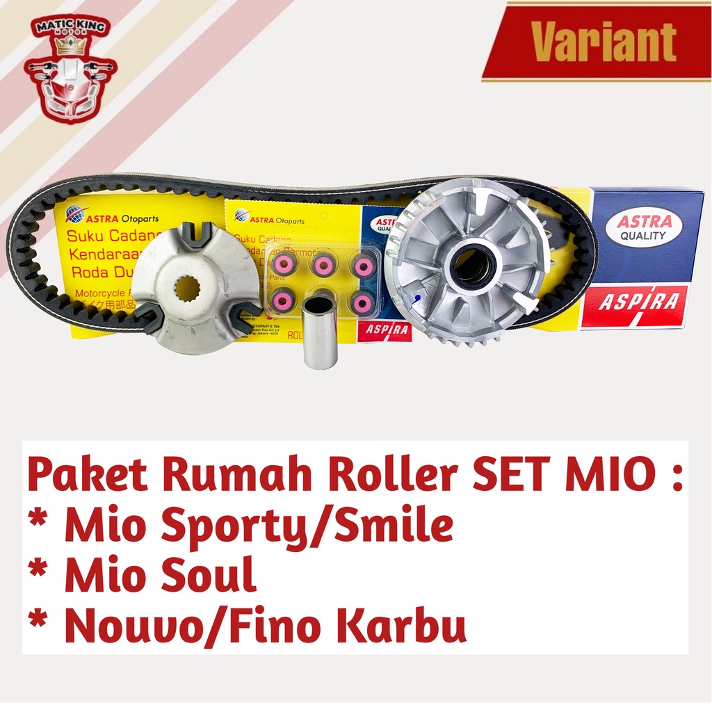 Paket Rumah Roller Bosh Vanbelt  Roller Yamaha Mio J X Ride Soul GT 115 54P ASPIRA ASTRA OTOPARTS