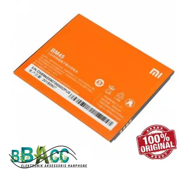 BATERAI REDMI NOTE 2 ORIGINAL