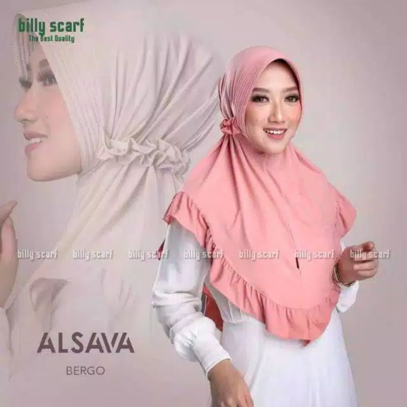 Alsava billy scraf original TALI KERUT / JILBAB KERUT ALSAVA BILLY / BILLY HIJAB KARET/JILBAB REMPEL