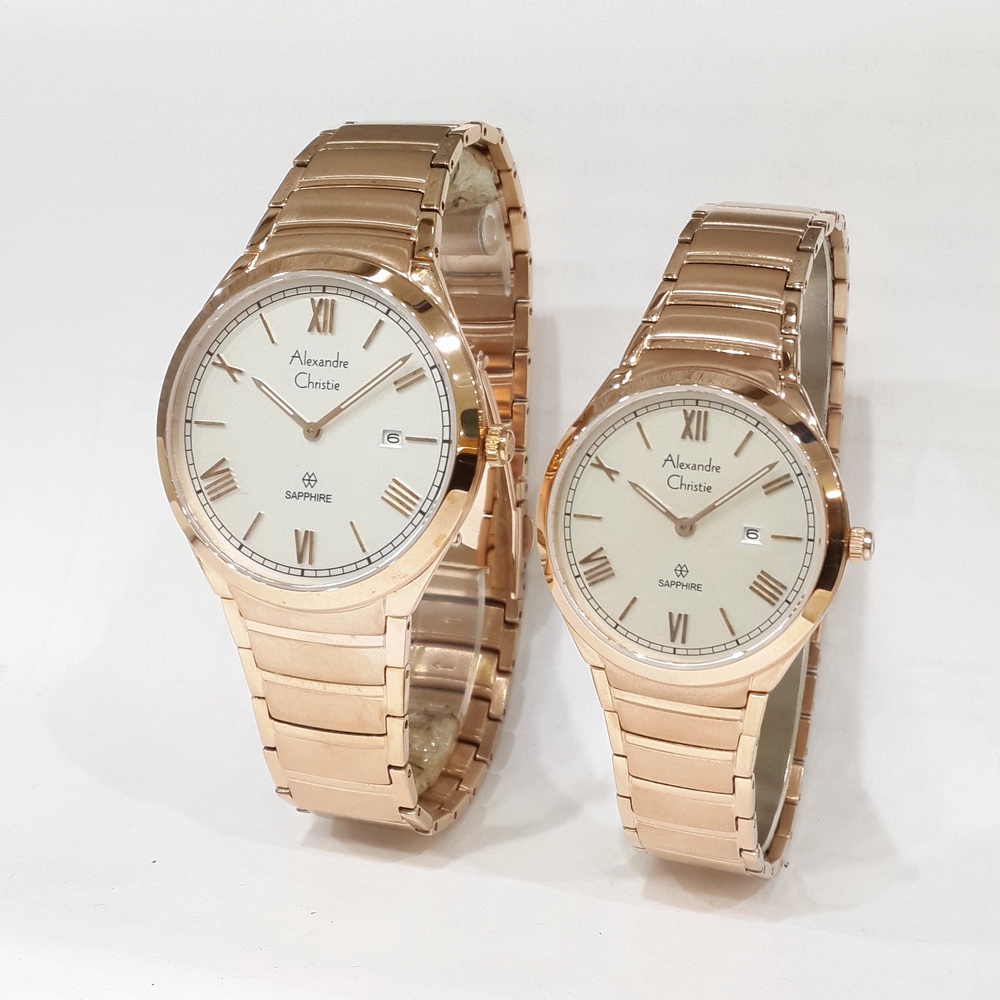 Alexandre Christie Sapphire Collection 8561LMDB Jam Tangan Pasangan
