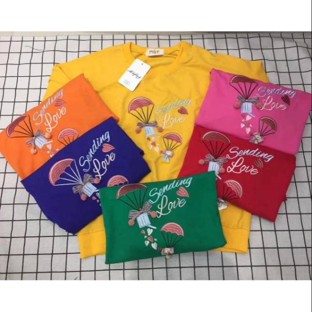 kaos import brand MF ( tangan panjang )