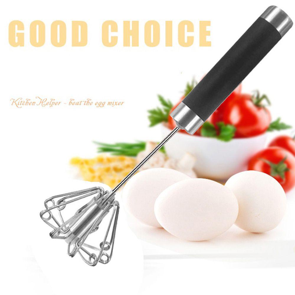 [Elegan] Pengocok Telur Masak Stainless Steel Pengaduk Manual Baking Tools Aksesoris Dapur Mixer Telur