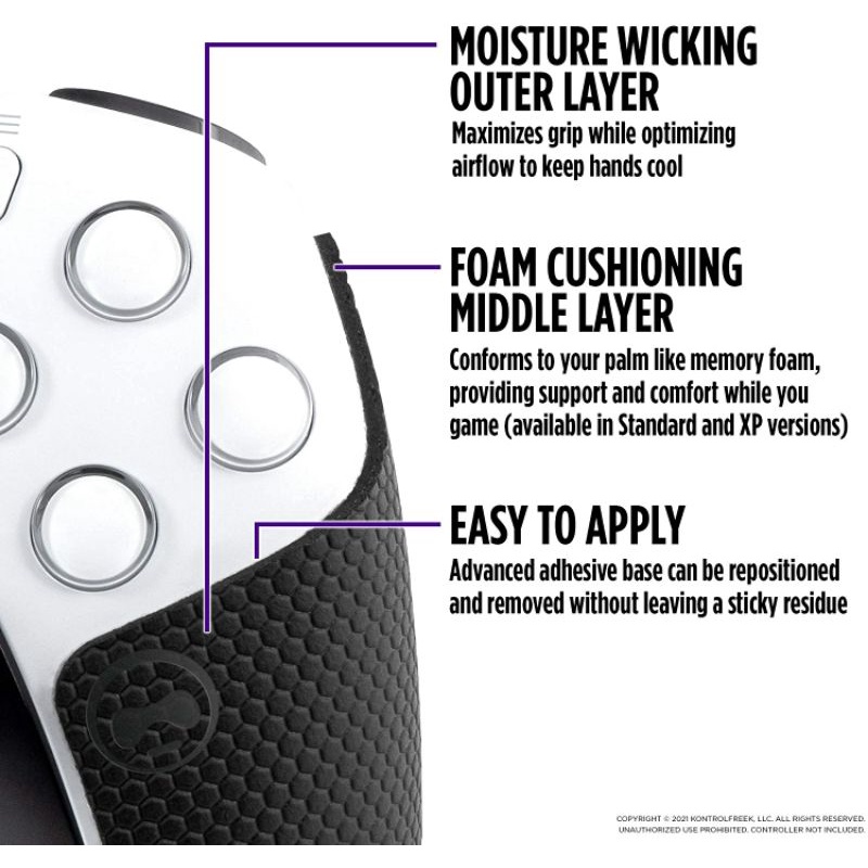 KontrolFreek Performance Grips for Playstation 5 (PS5) Controller (Nightfall Black)