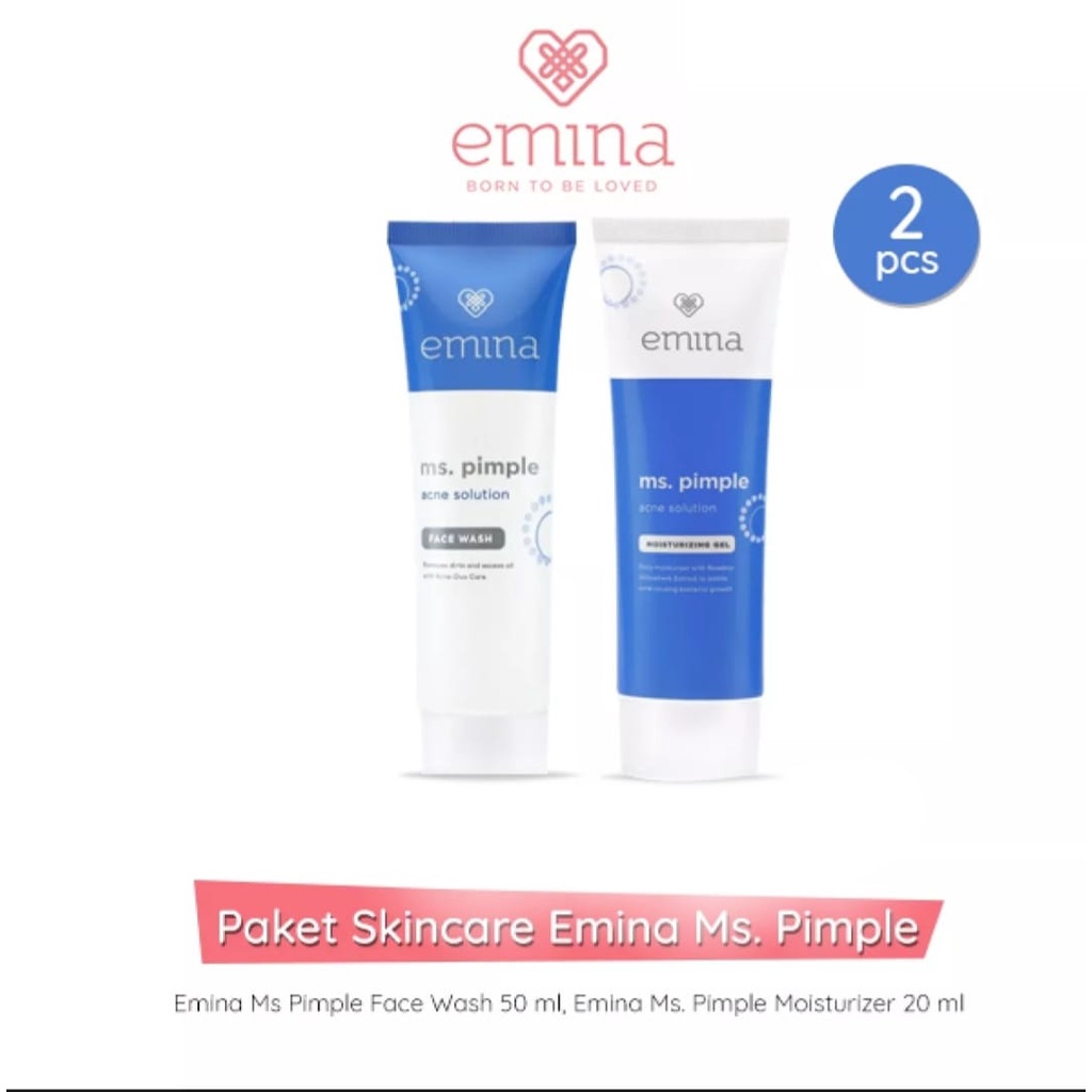 Jual Paket Emina Ms. Pimple Acne Solution untuk Pemula Kulit Berminyak