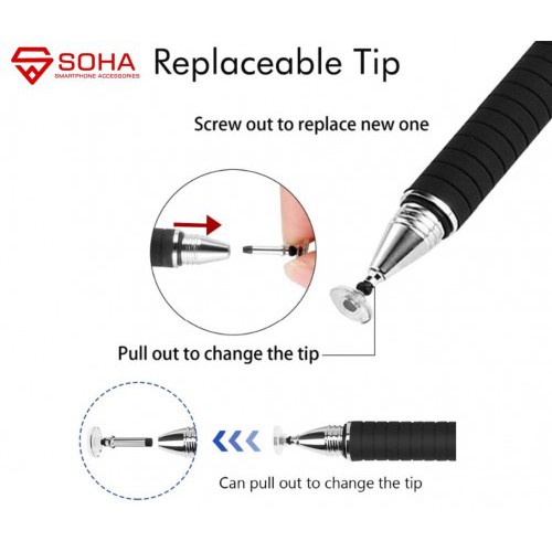 STY-014 SOHA 2 in 1 Touch Stylus Pen Model Jot Pro Universal Dukung Semua Smartphone Androi