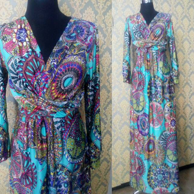 Dress Gamis Biru Tosca Farah