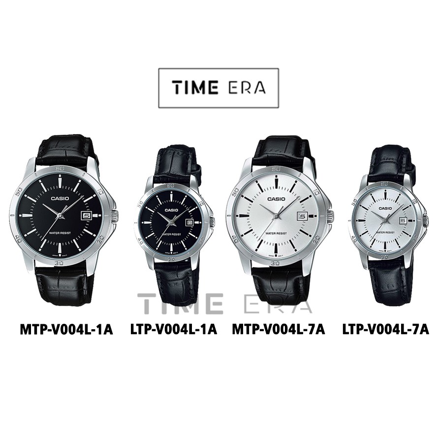 Casio General MTP-V004L-1A / LTP-V004L-1A / 7A Jam Tangan Kulit Couple