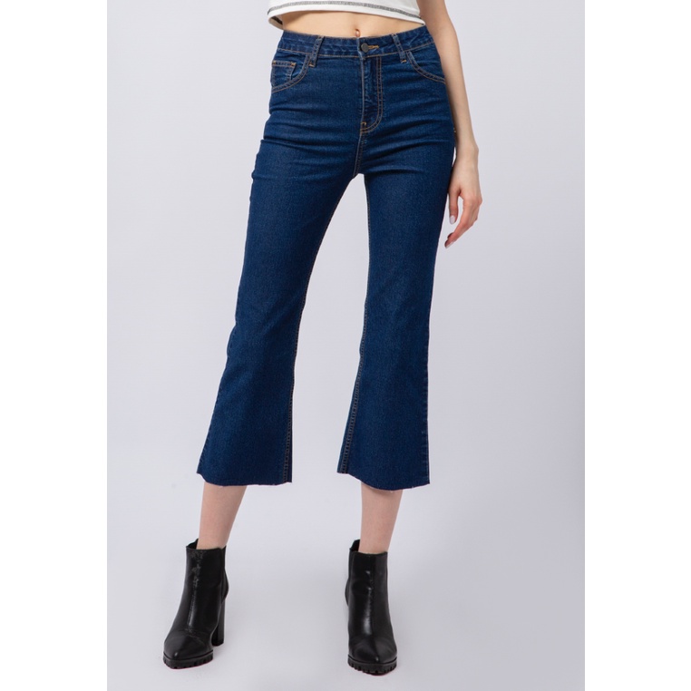 COLORBOX Flare Fit Denim Pants Med Blue