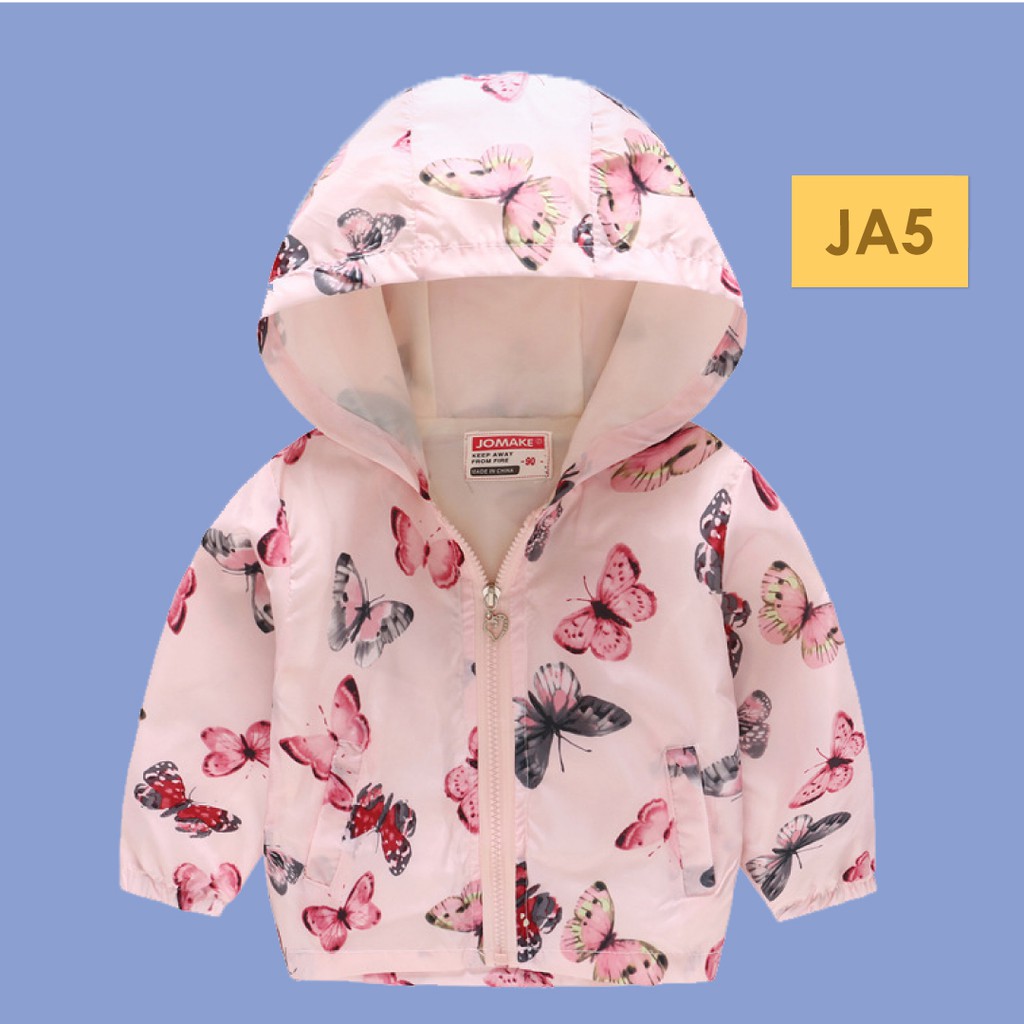 LAPAGO - Jaket Anak Laki Laki dan Perempuan Parasut Unisex Motif Gambar Lucu Import Usia 2 - 6 Tahun