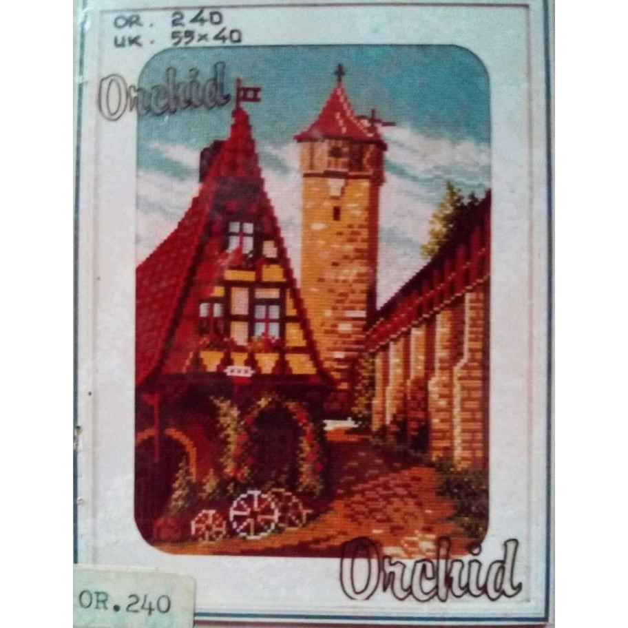 KRUISSTEEK KRISTIK ORCHID MOTIF PEMANDANGAN OR 240