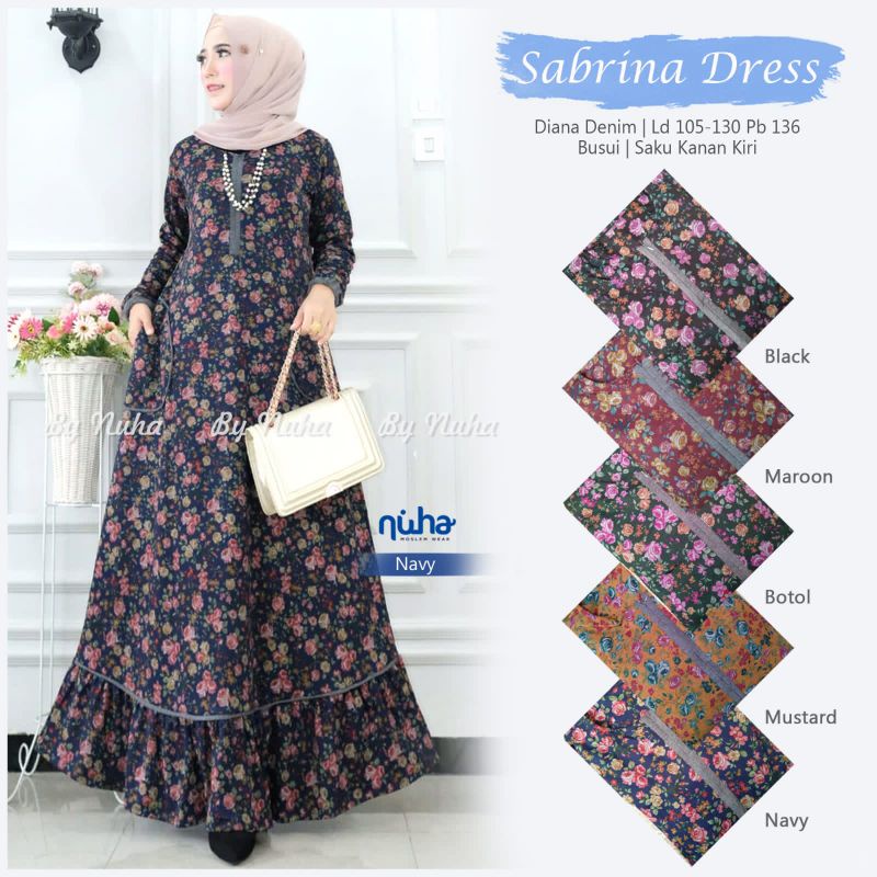 Sabrina Dres Baju Wanita Muslimah Baju Hijab Baju Wanita Jumbo big size