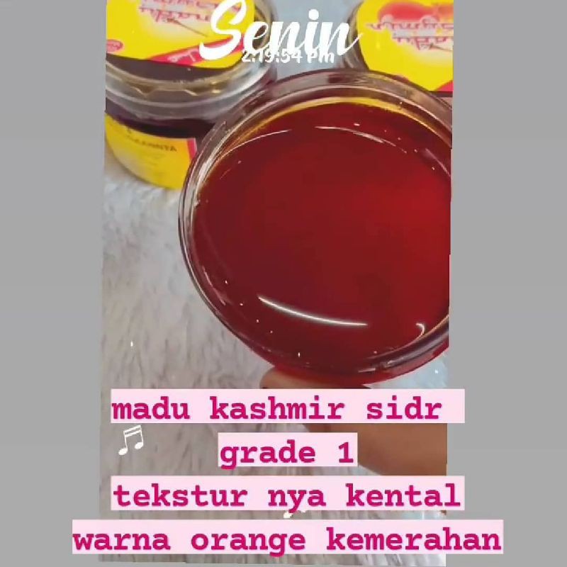 Original Madu Kashmir Sidr grade 1,tekstur kental dan warna kemerahan