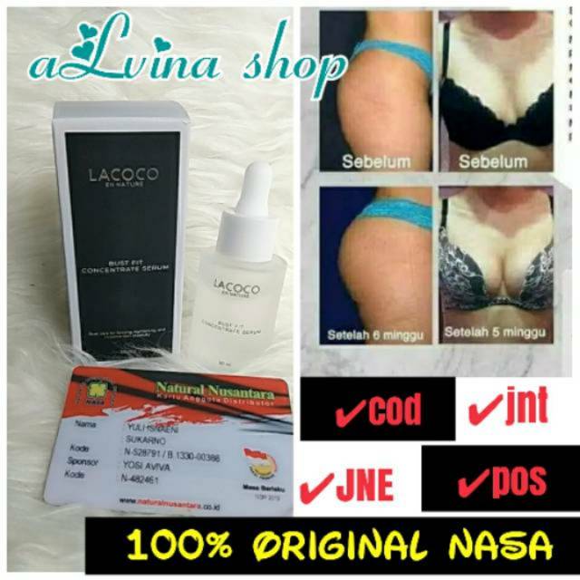 Serum pembesar,pengencang payudara dan bokong LACOCO BUSFIT NASA Ori