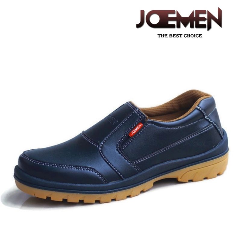 Sepatu Kulit Pria Joemen J 40 Original Import Sepatu Kerja Terbaru-Hitam